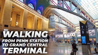 Walking NYC  Penn Station to Times Square amp Grand Central Terminal July 2021 [upl. by Aric]