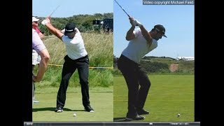 Jon Rahm golf swing  Long Iron faceon amp downtheline July 2017 [upl. by Cormac]