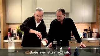 aerolatte  milk frother makes three layer caffè latte macchiato [upl. by Jacie]