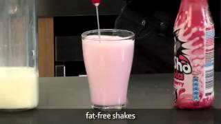 How to make a fat free milkshake using an aerolatte milk frother [upl. by Thursby]