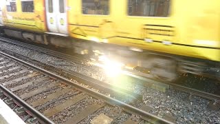 Merseyrail 507 009 making arcs at Birkdale station [upl. by Zedecrem562]