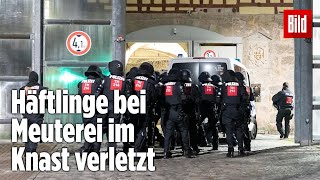 Gefängnismeuterei Polizei stürmt Knast in Thüringen  JVA Untermaßfeld [upl. by Eyllek164]